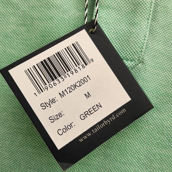 Tailorbyrd Men's Short Sleeve Polo Shirt Size Medium NWT - Picture 5 of 6